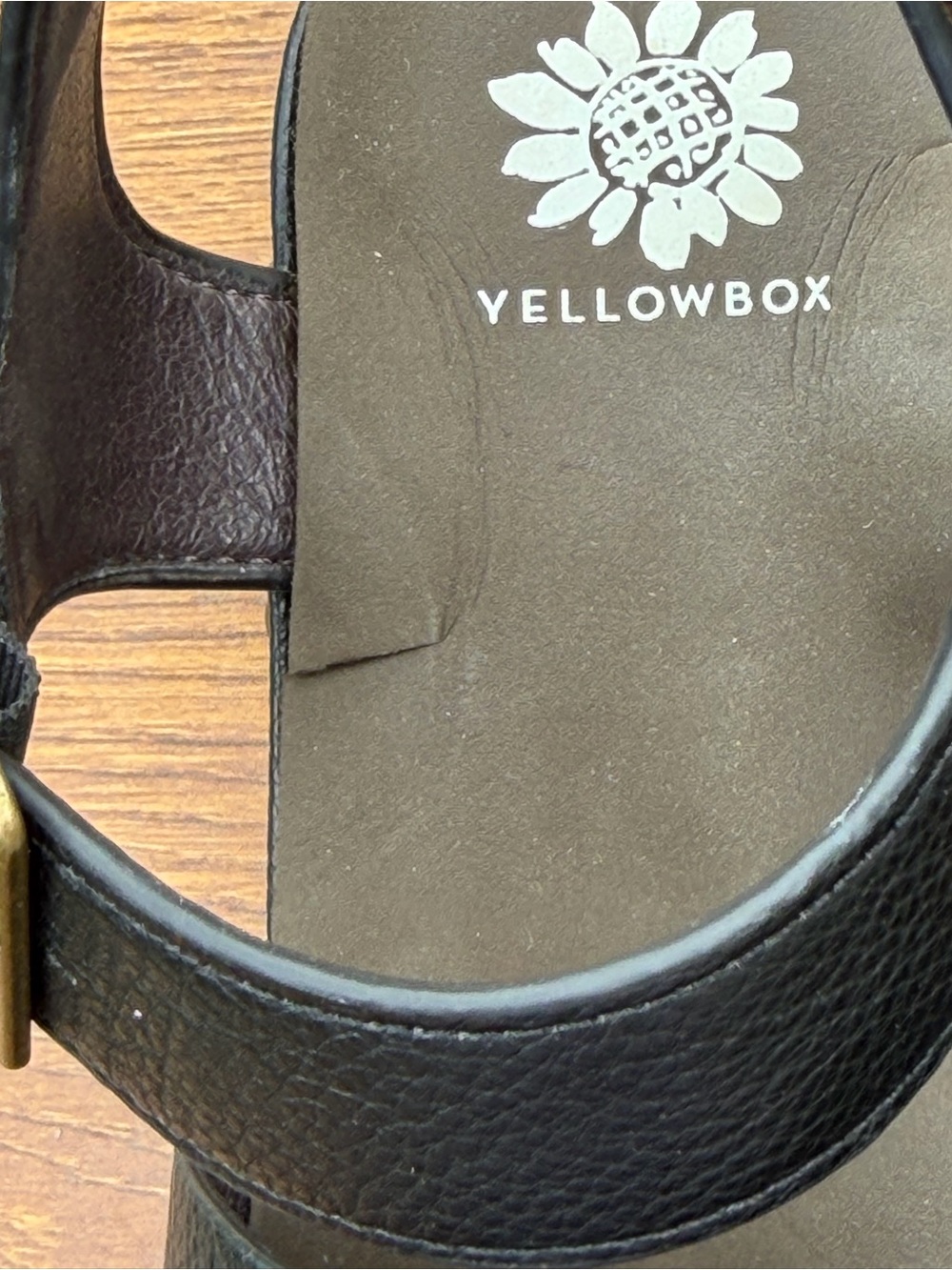 Yellow Box Rethel Platform Clog Sandals Women Size 8 Black Chunky Lug Sole - Picture 3 of 10